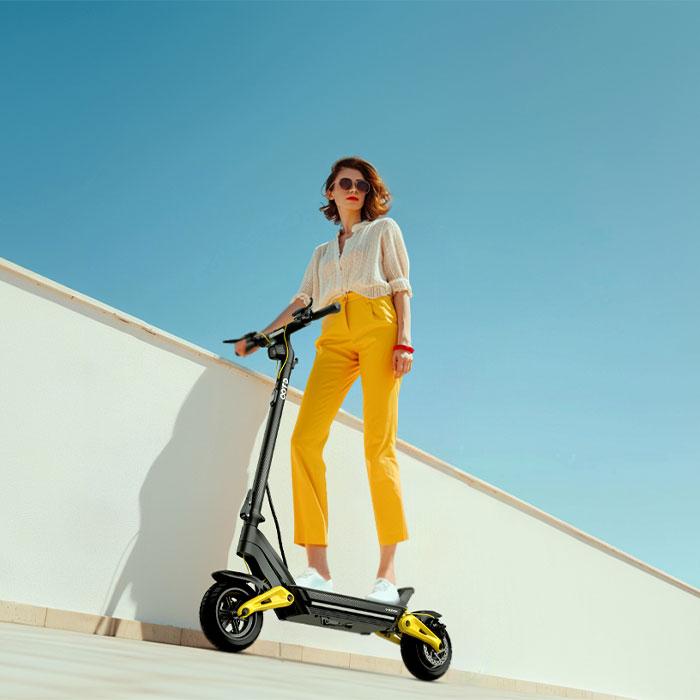 Folding Electric Scooter - EU Stock C-Type Damping Dual Suspension