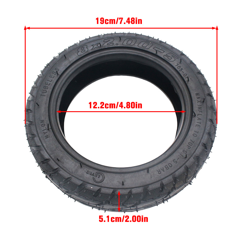 8x2.00-5 Wheel Tubeless Tyre 2 - Scooter Tire review and price